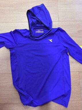 Diadora Kids Purple Hooded One-Piece Top